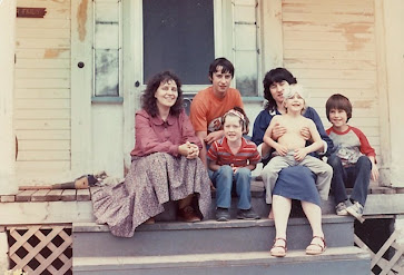Margaret, Ladybelle and kids at York St., Lyndonville in the 1980s