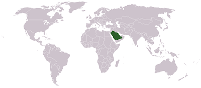 saudi arabia in world map