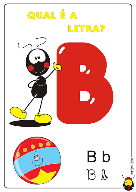 Alfabeto Smiliguido Colorido Letra B