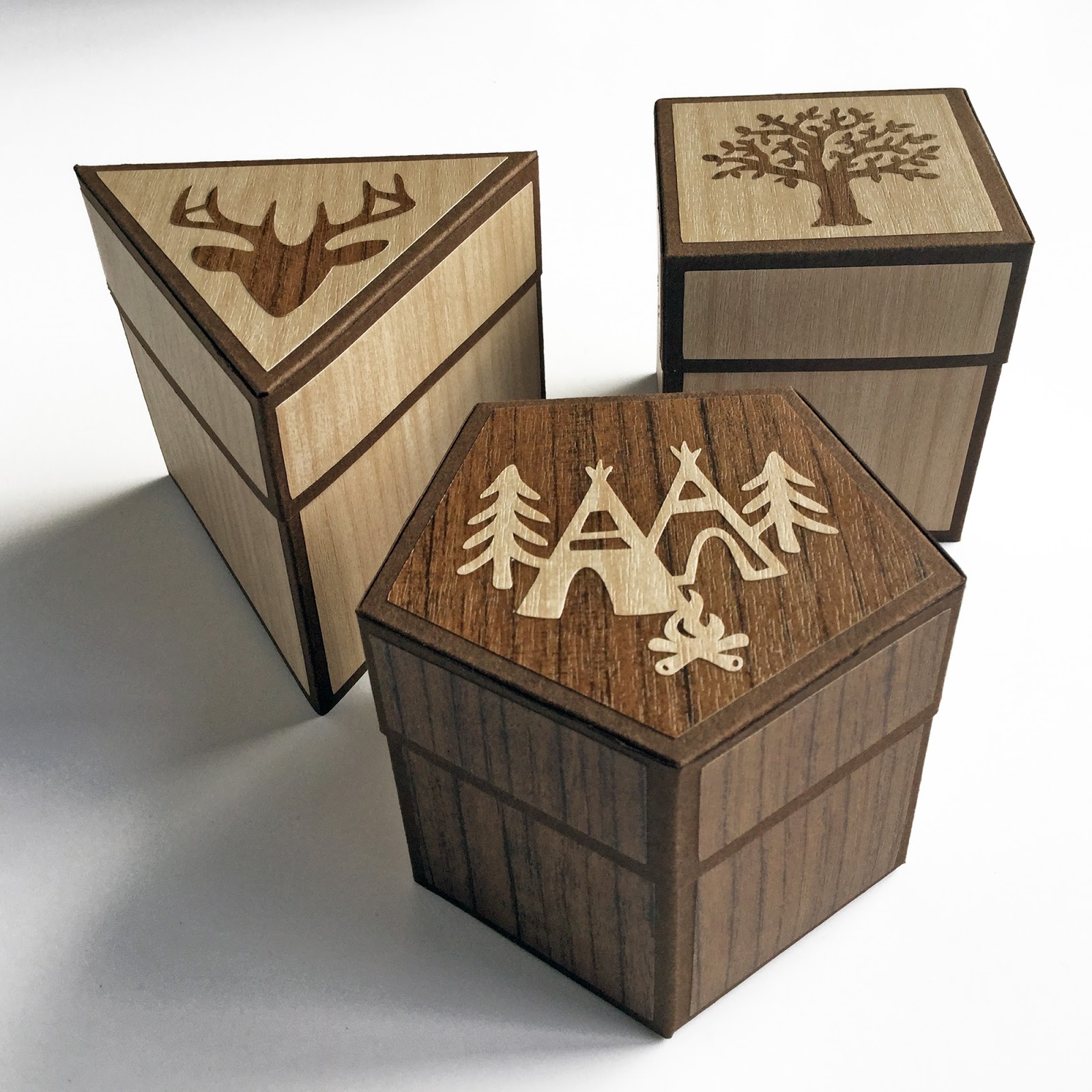 Crafting Quine Little Wooden Boxes made with Wood Effect Vinyl