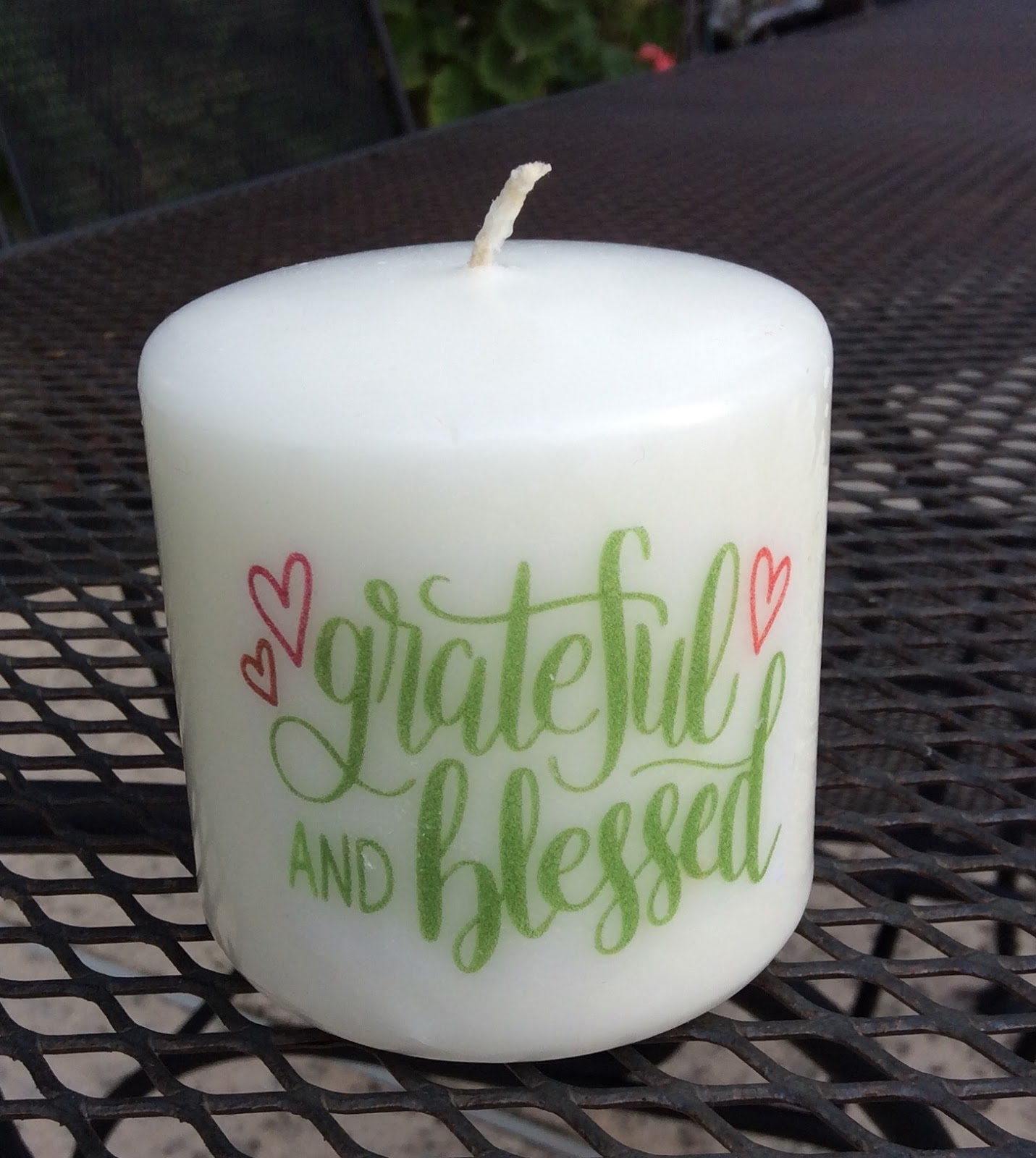 Moknowsall thanksgiving candle grateful and blessed using cricut print feature