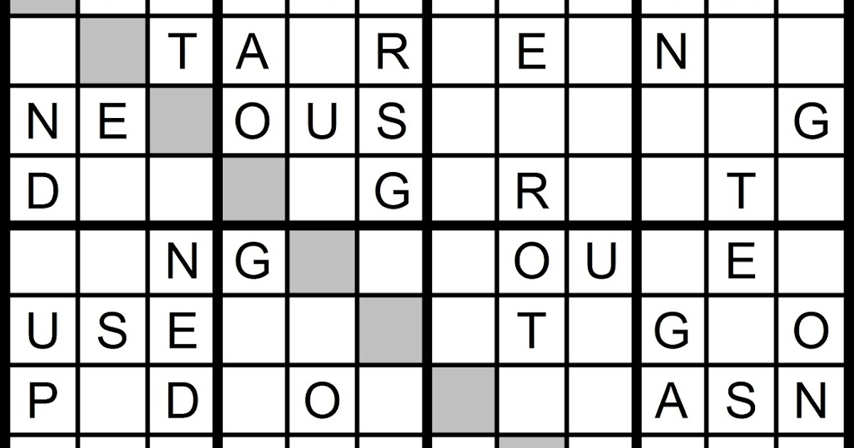 Magic Word Square Sunday Challenge New Word Sudoku Puzzle for Sunday