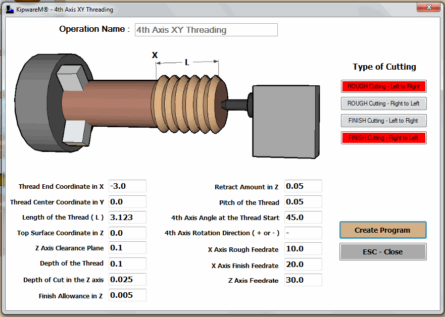 In The Trenches: 4th Axis Threading Added to KipwareM® 4th Axis Menus