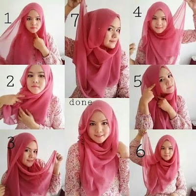 Tutorial jilbab segi empat berlayer Tutorial jilbab segi empat berlayer