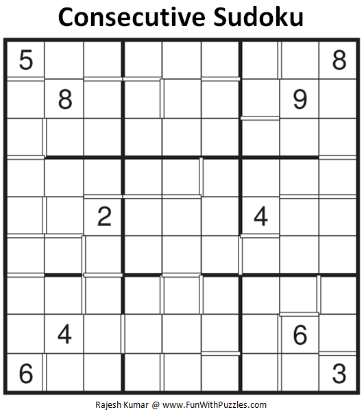 Consecutive Sudoku (Fun With Sudoku #113)