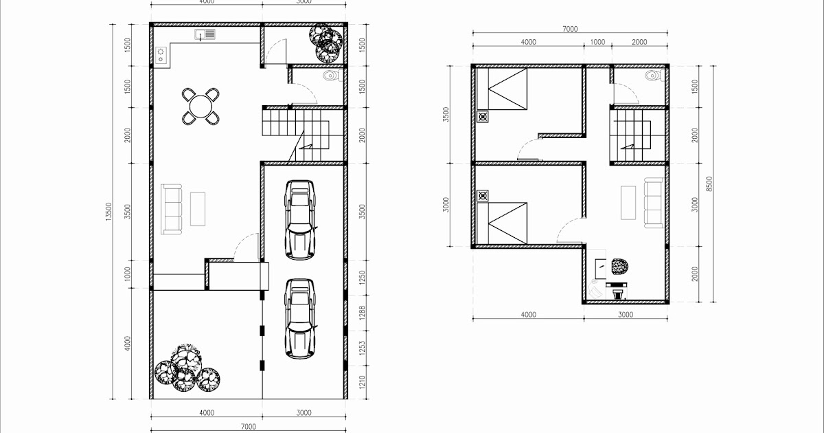 38+ Desain Rumah Minimalis 2 Lantai Ukuran 7x9