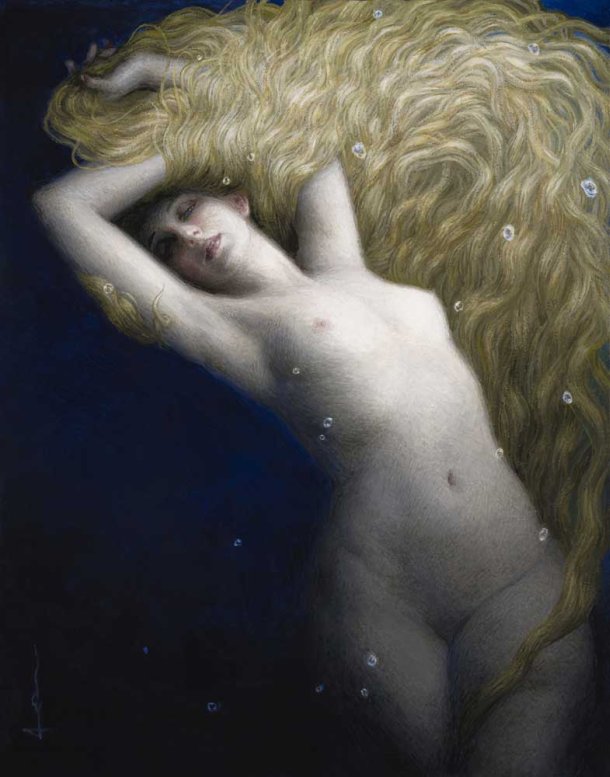 Chie Yoshii pinturas a óleo mulheres clássicas seminuas pele clara seios peitos