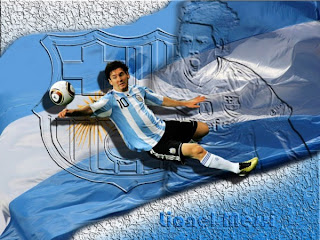 Lionel Messi Flying Kick Wallpaper