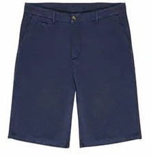Blue Linen & Cotton Shorts