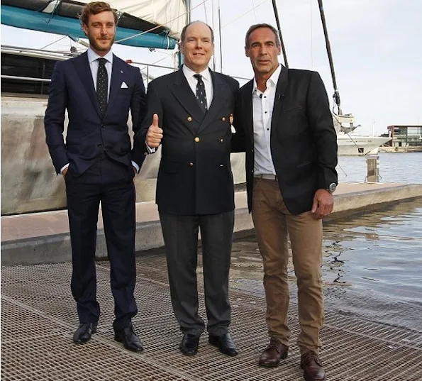 Prince Albert II of Monaco, Pierre Casiraghi and his wife Beatrice Borromeo met with South African and Swiss explorer and adventurer Mike Horn