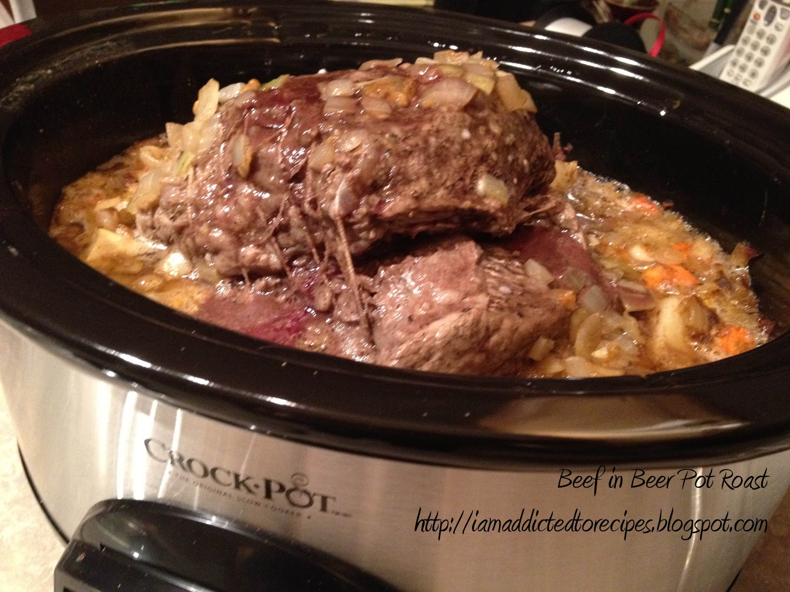 Addicted to Recipes Beef in Beer Pot Roast Slow Cooker Thursday