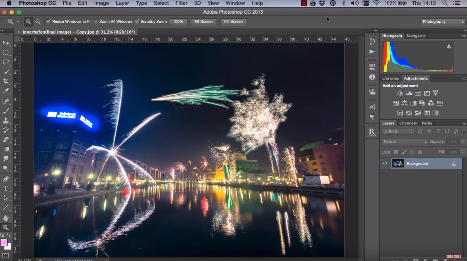 How To Edit & Instantly Blend Fireworks Photos in
