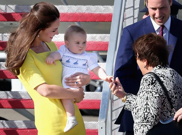 The Duke and Dıchess of Cambridge and Prince George arrives in Australia
