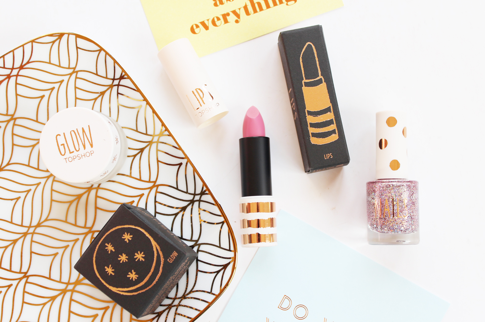 TOPSHOP | 5 Years of Beauty Haul - Glow Pot in Polished, Lipstick in Innocent + Nail Polish in Adrenalin - CassandraMyee