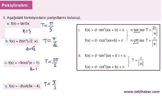 11. Sınıf Top Yayınları Matematik 70. Sayfa Cevapları 1. Ünite