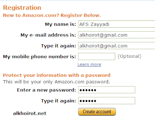 daftar buat akun amazon