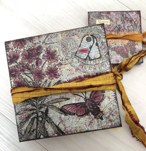 Handmade Book with PaperArtsy Fresco Finish Acrylics and HP1109 by Nikki Acton