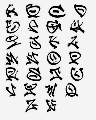 Graffiti alphabet letter Harfleri