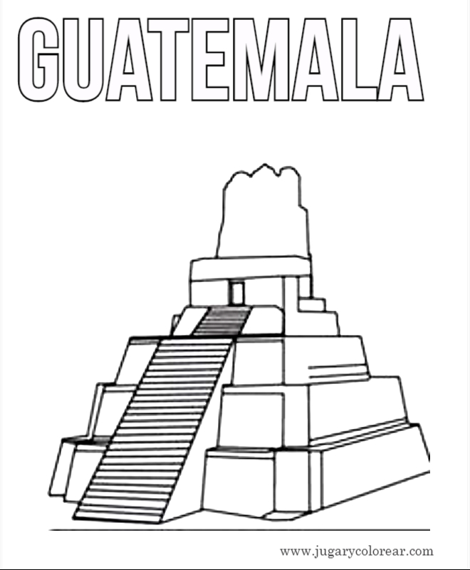  Jugar y Colorear  Dibujos para pintar y colorear de Guatemala