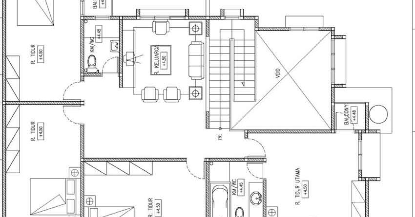 Contoh Denah Rumah Sudut - HOOK  Desain Rumah Sederhana 