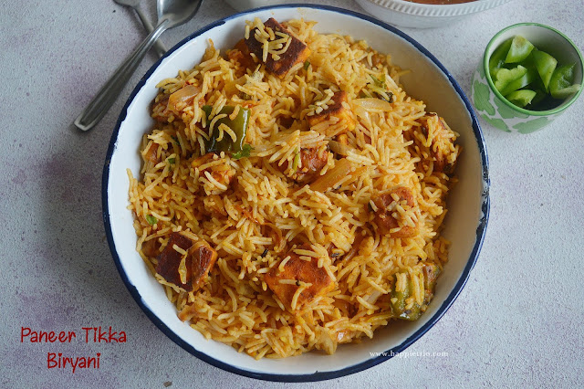 Paneer Tikka Biriyani Recipe | How to make Grilled Paneer Biryani Recipe