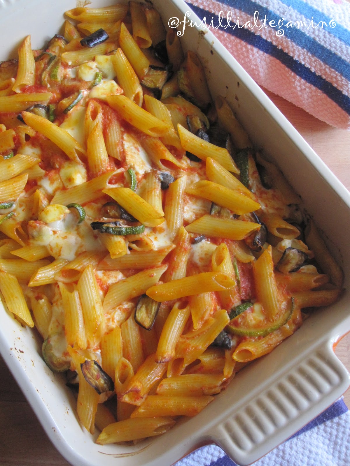fusillialtegamino Pasta al Forno con le Verdure