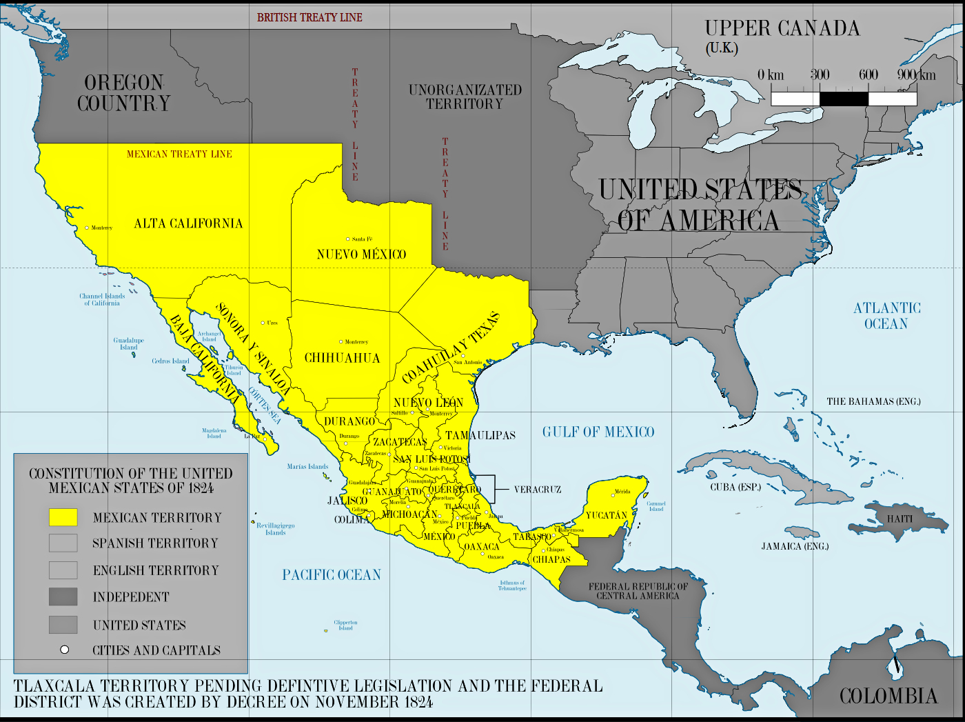 which had won their freedom from spain and the united states of america as represented in this map of mexico based upon its 1824 constitution which had won their freedom from spain and the united states of america as represented in this map of mexico based upon its 1824 constitution