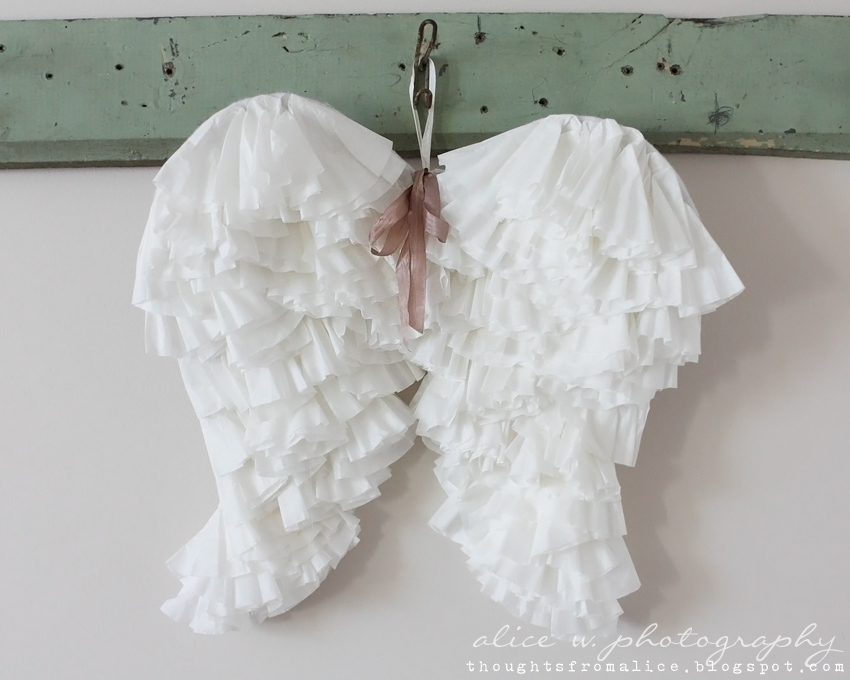Coffee Filter Angel Wings - Thoughts from Alice