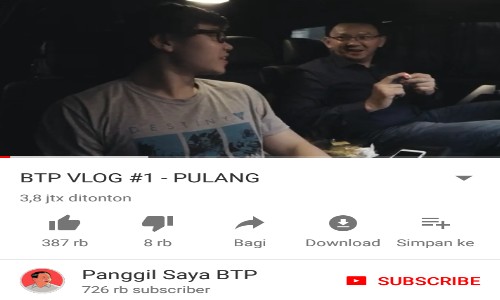 Channel Youtube Ahok Channel Youtube Ahok