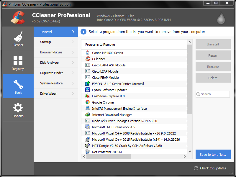 installing ccleaner pro