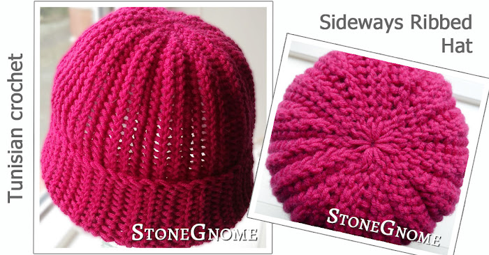 Tunisian Crochet - Sideways Ribbed Hat
