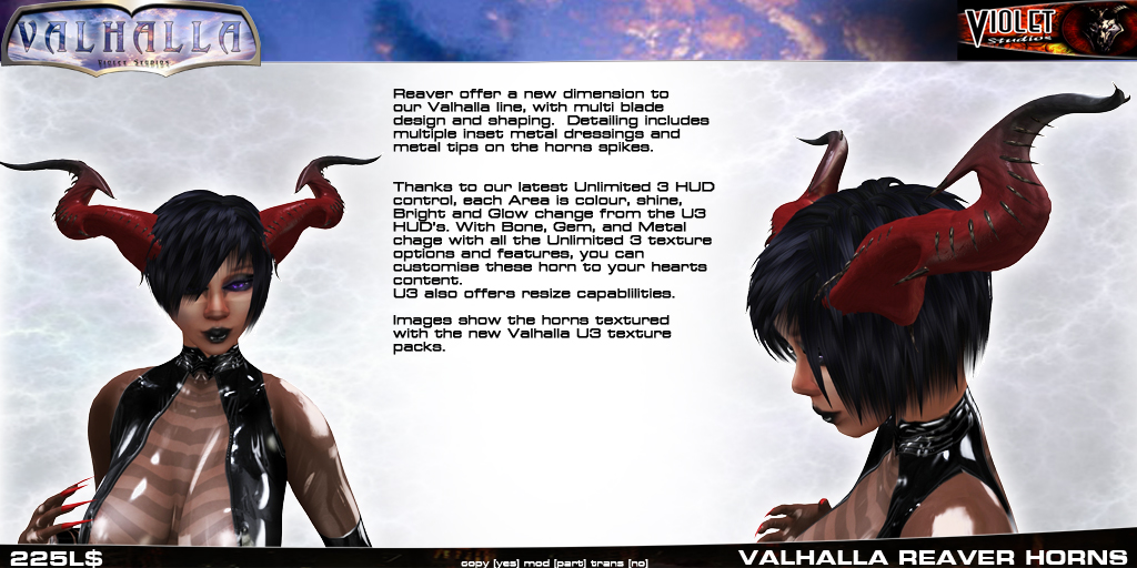 Violet Studios December 2016 Demon Studio Reaver Horns Released