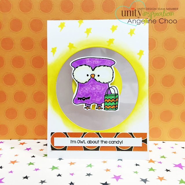 ScrappyScrappy: BIG Blog Hop + [NEW VIDEOS] with Unity Stamp - Happy Owl'oween #scrappyscrappy #unitystampco #stamp #stamping #card #cardmaking #halloween #papercraft #copic #distressink