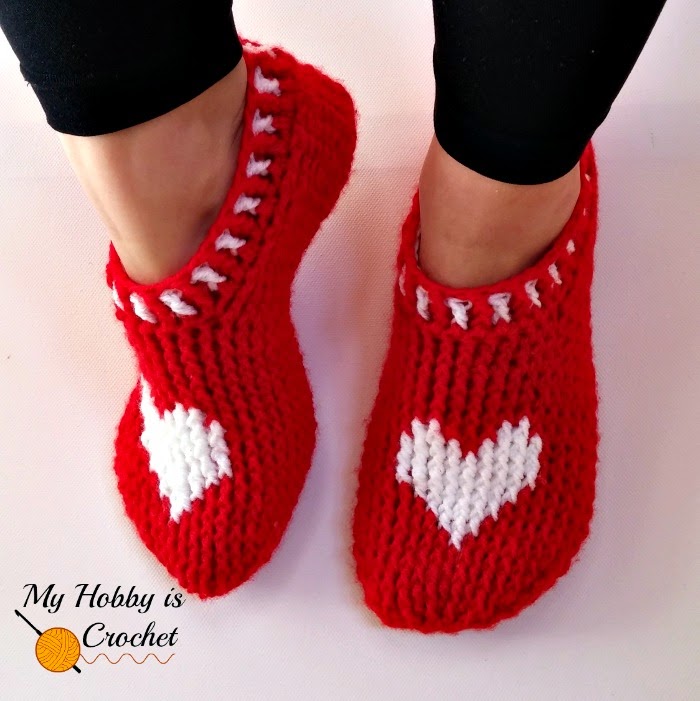 Free Pattern Red Heart Slipper Patterns Knitted Slippers Crochet