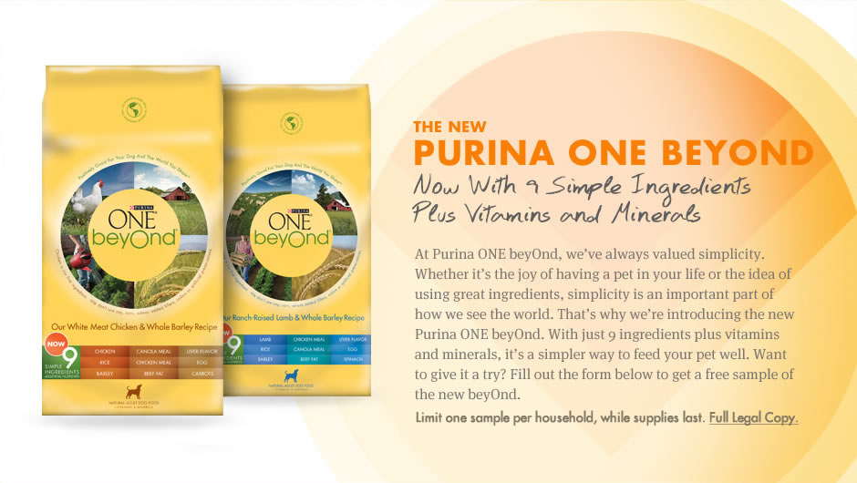 Amber's Unique Coupon Page Free Purina ONE Beyond Dog Food Sample!