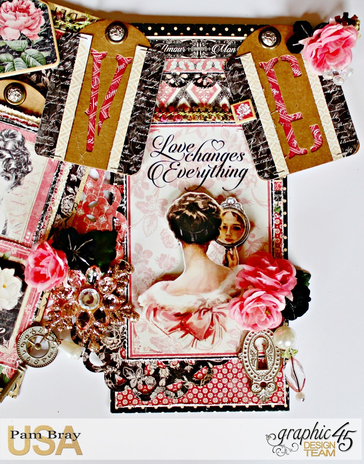 Pam Bray Designs A Girl With Flair Mon Amour Love Banner With