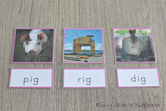 Beginning Language Picture and Word Match Up