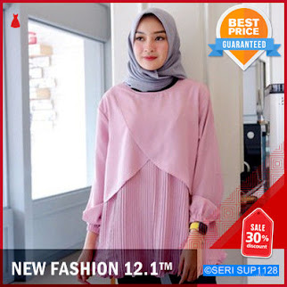 SUP1128A24 Aliya Blouse Atasan Plisket Pleated Murah BMGShop