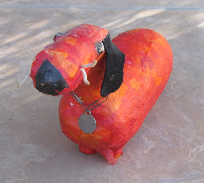 The Amazing Papiermâché Dachshund Crawls Backward (When Alarmed)