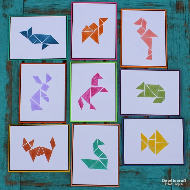 DIY Tutorial: Rubber Stamp Kids Animal Stationery