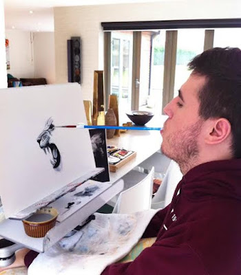 New mouth paintings from Henry Fraser: the paralyzed man who paints with his mouth