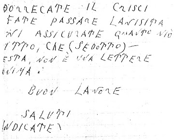 LA LETTERA NON ERA FIRMATA MA TERMINAVA CON... QUESTA NON E' UNA LETTERA ANONIMA