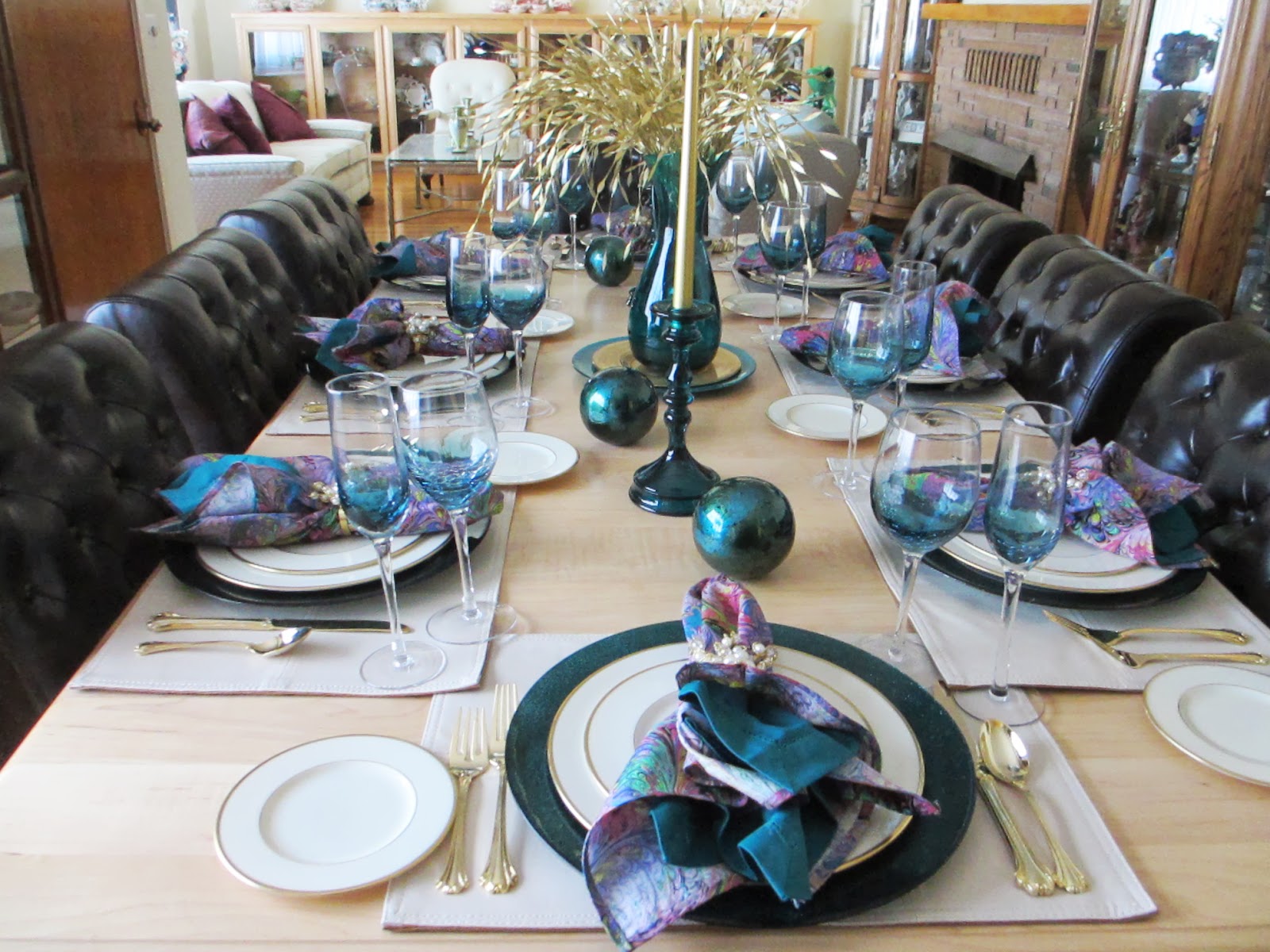 The Welcomed Guest: Teal and Silver Tablescape