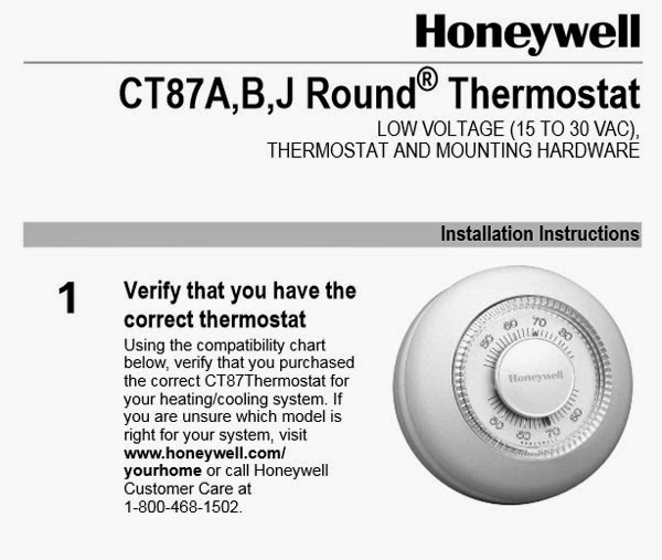 Honeywell dial set chronotherm manual meat