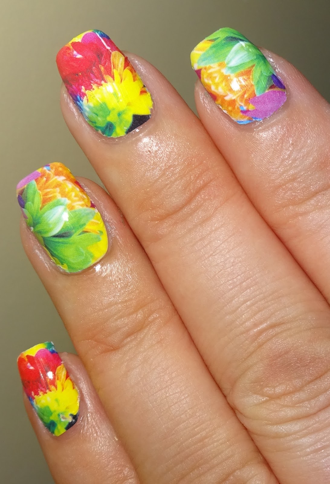 Wendy's Delights Bright Flower Nail Wraps from Charlies Nail Art
