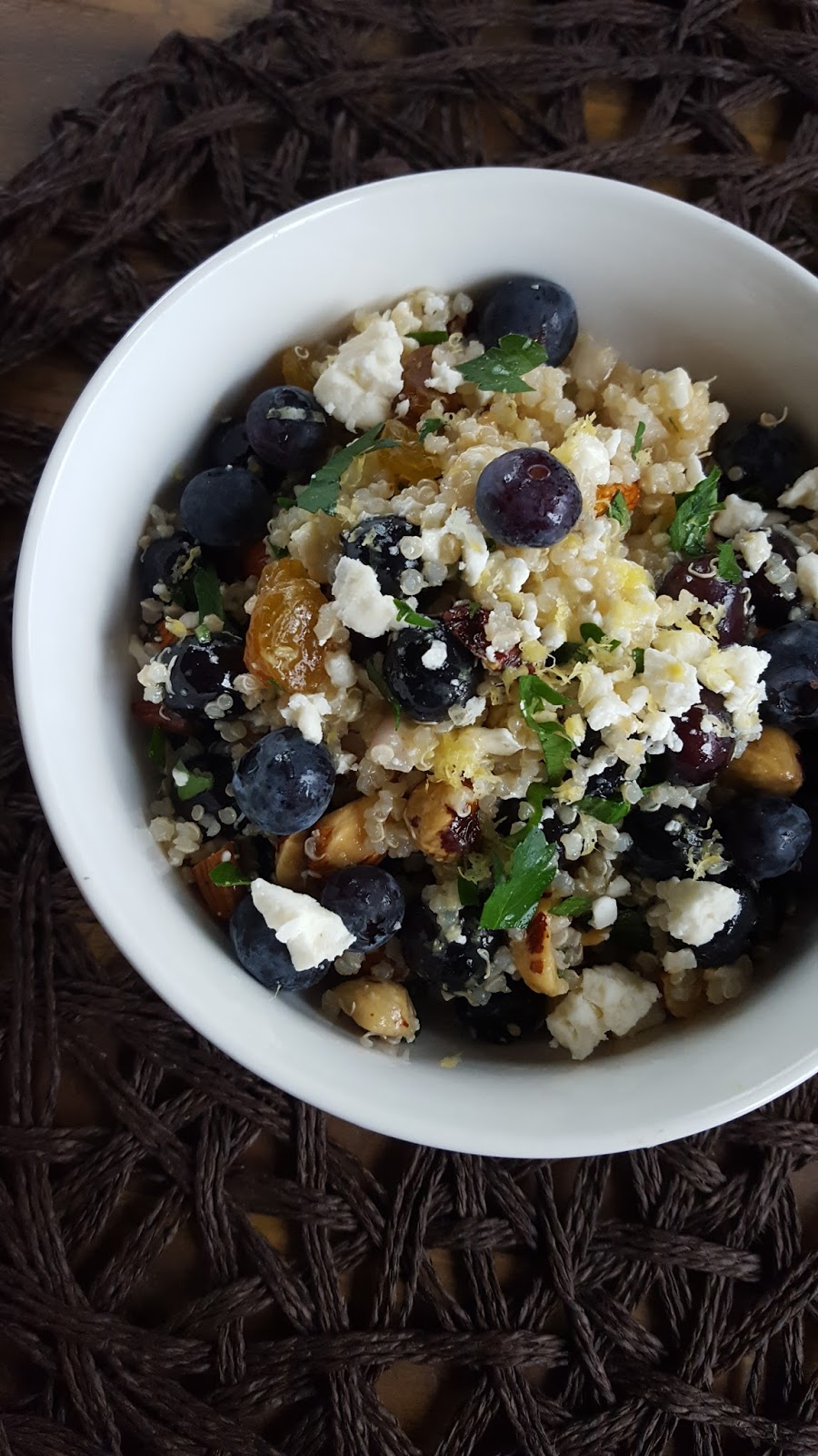 Blueberry Feta Quinoa Salad with Lemon Vinaigrette Chef Jen