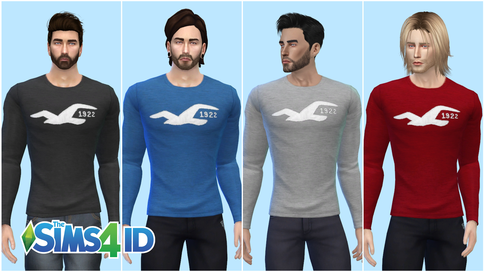 [Clothing] Hollister 1922 Long Sleeve Shirt - The Sims™ 4 ID