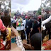 Women throw their wrappers for Nnamdi Kanu to walk on (photos)