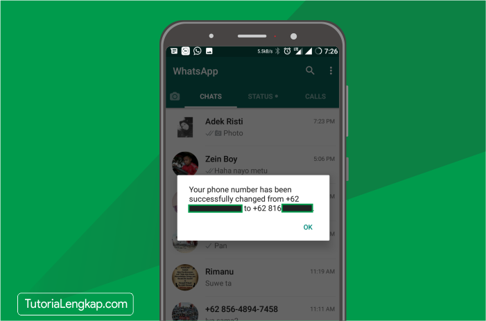 tutorialengkap 7 cara mengganti nomor whatsapp yang sudah mati
