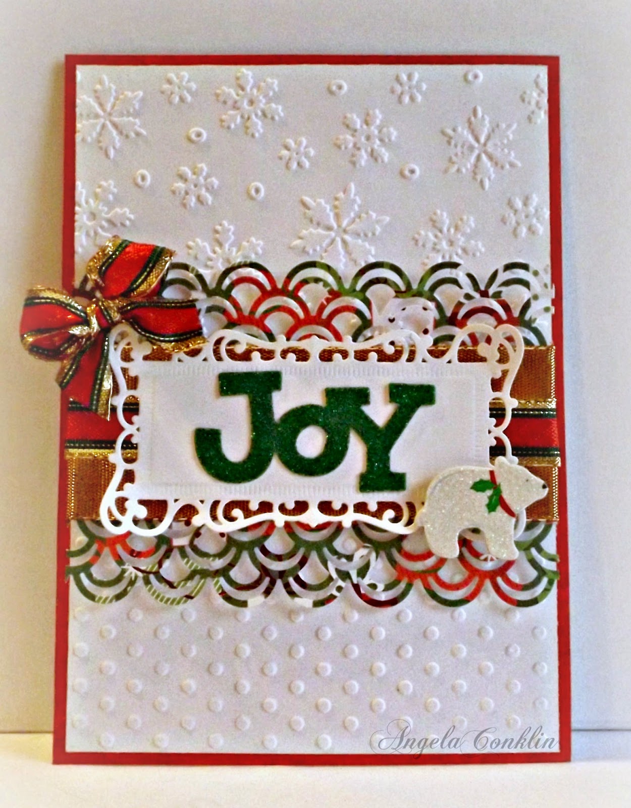 Joy Christmas Card in Traditional Colors